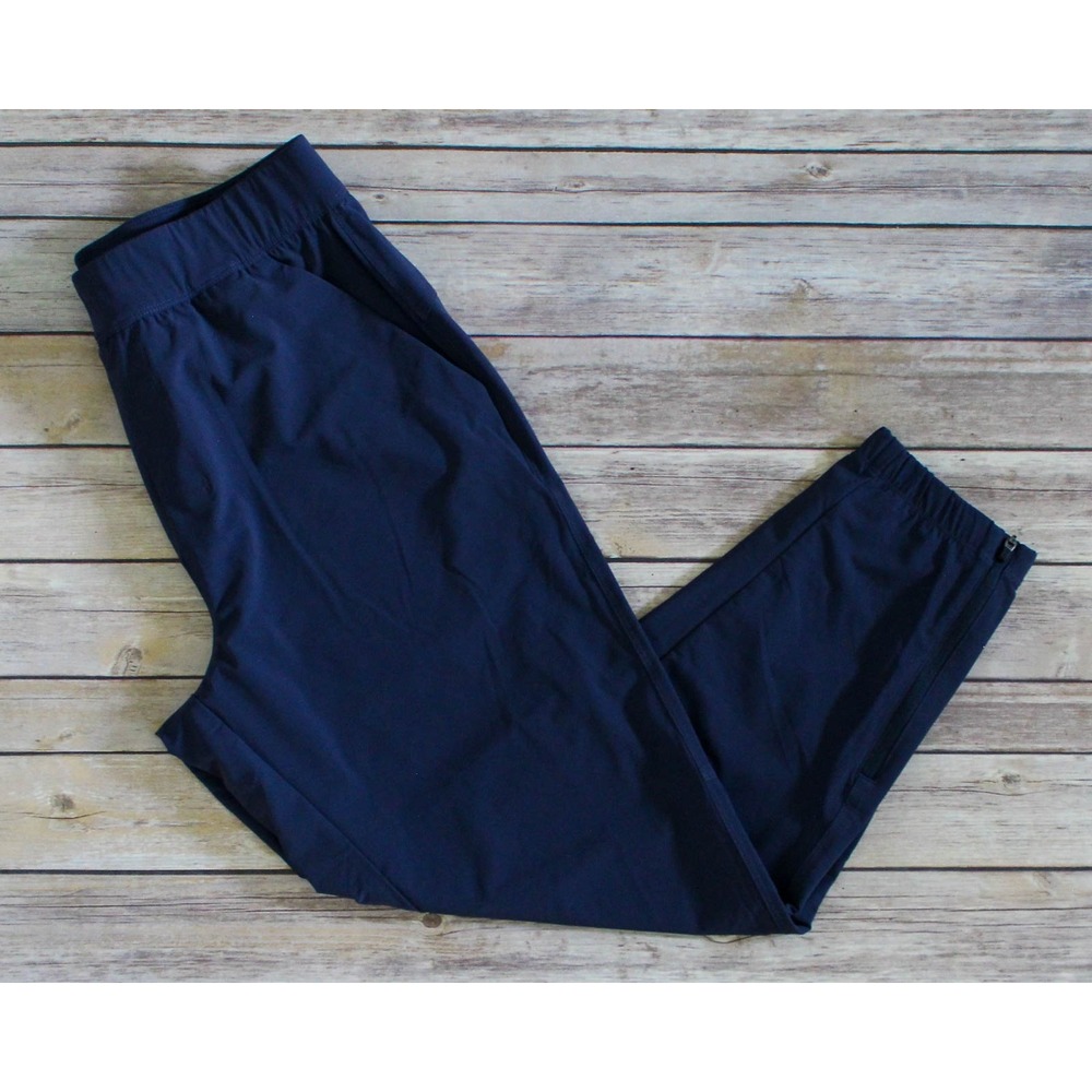 Public Rec Jogger Pants Mens 30 x 25 Blue Ankle Zip Stretch Tapered Pockets